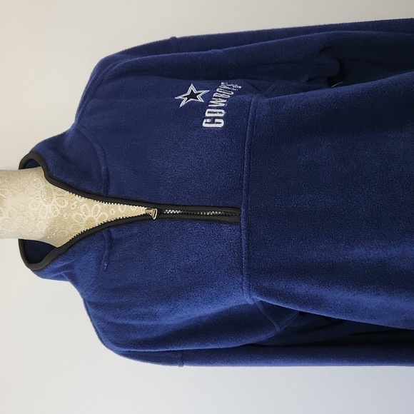 Dallas Cowboys NFL Vintage Authentic Apparel Fleece Quarter Zip Pullover SZ M - Picture 2 of 15